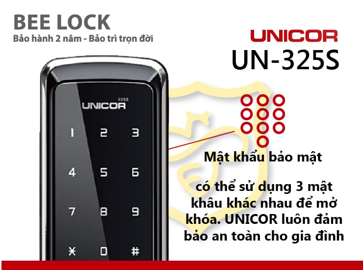 Khóa cửa điện tử Unicor UN-325S