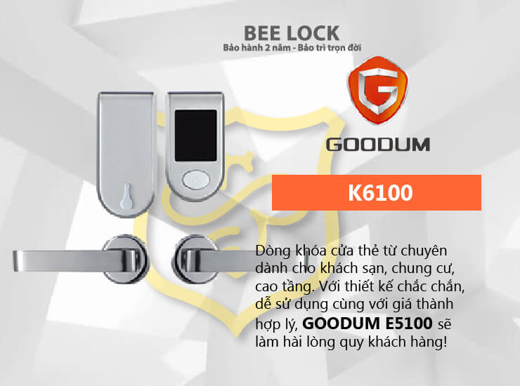 Khóa cửa thẻ từ Goodum K6100