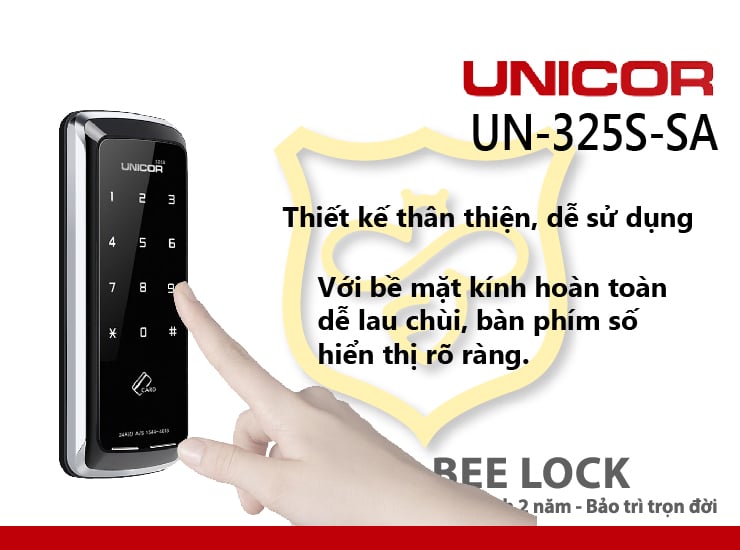 Khóa cửa điện tử Unicor UN 325S-SA