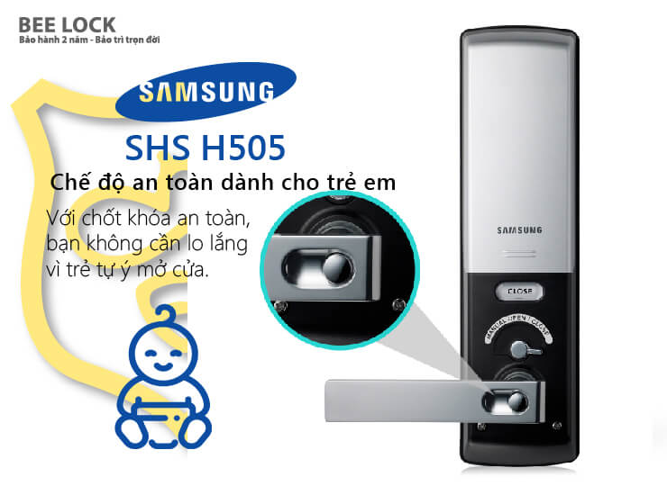 Khoá cửa thẻ từ Samsung SHS H505