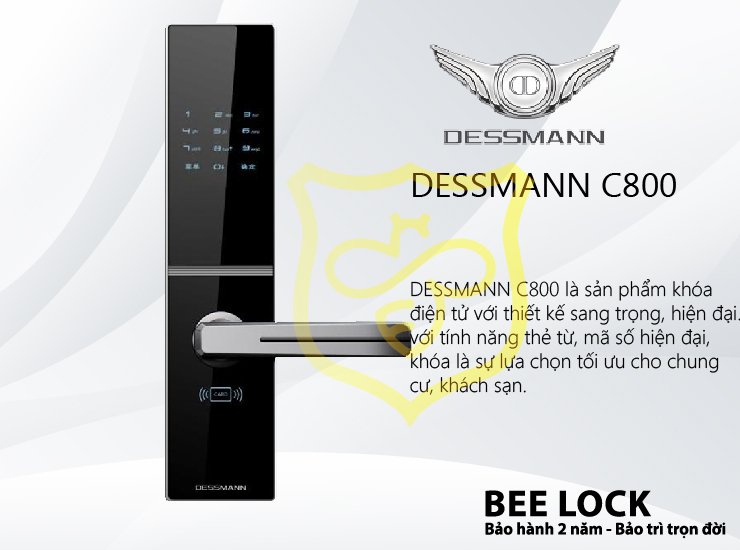 Khóa cửa thẻ từ Dessmann C800