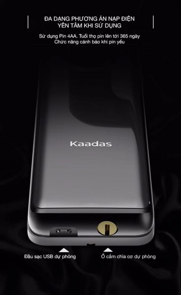 Thiết kế hiện đại khóa cửa vân tay Kaadas S7