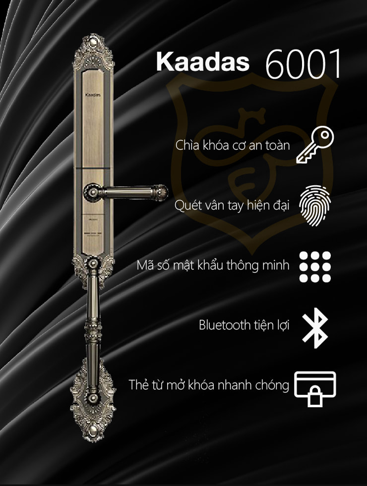 Khóa cửa vân tay Kaadas 6001