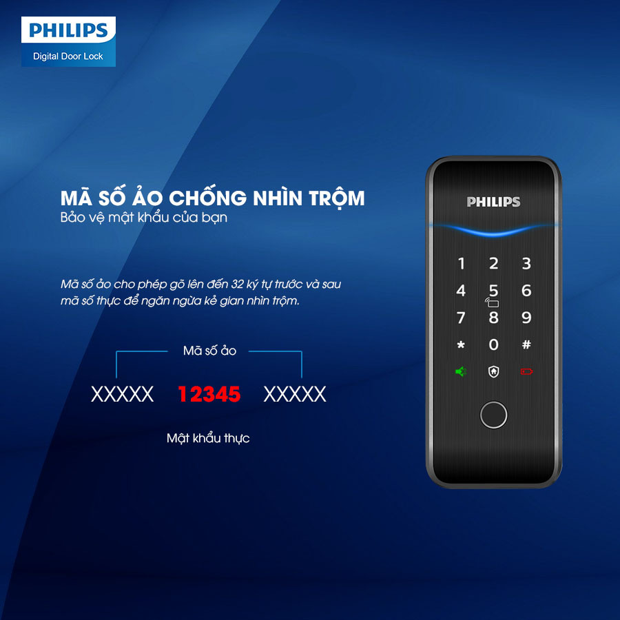 Khóa cửa vân tay Philips 5100-5HBKS