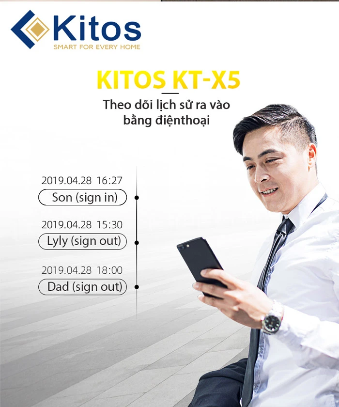 Khóa cửa vân tay điện tử Kitos KT X5