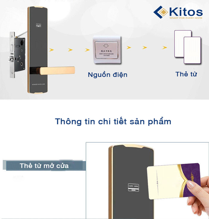 Khóa thẻ từ khách sạn Kitos KC-818
