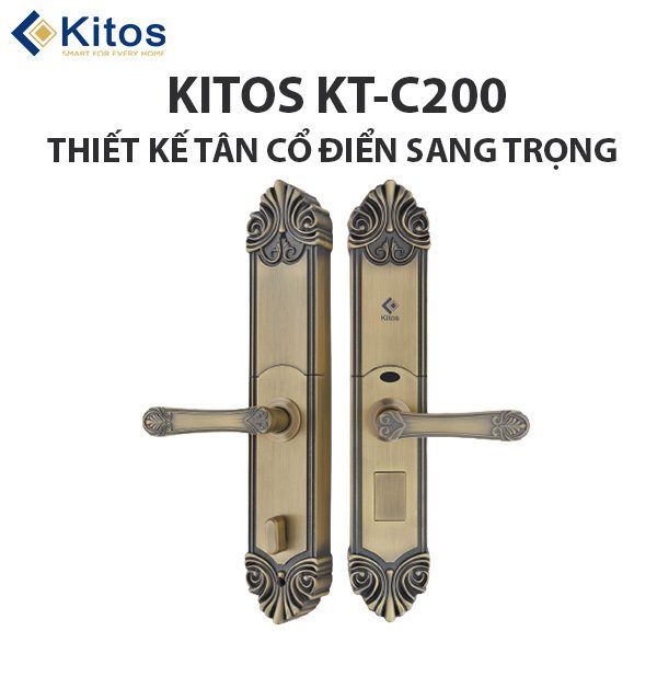 Khóa cửa vân tay Kitos KT-C200 tân cổ điển